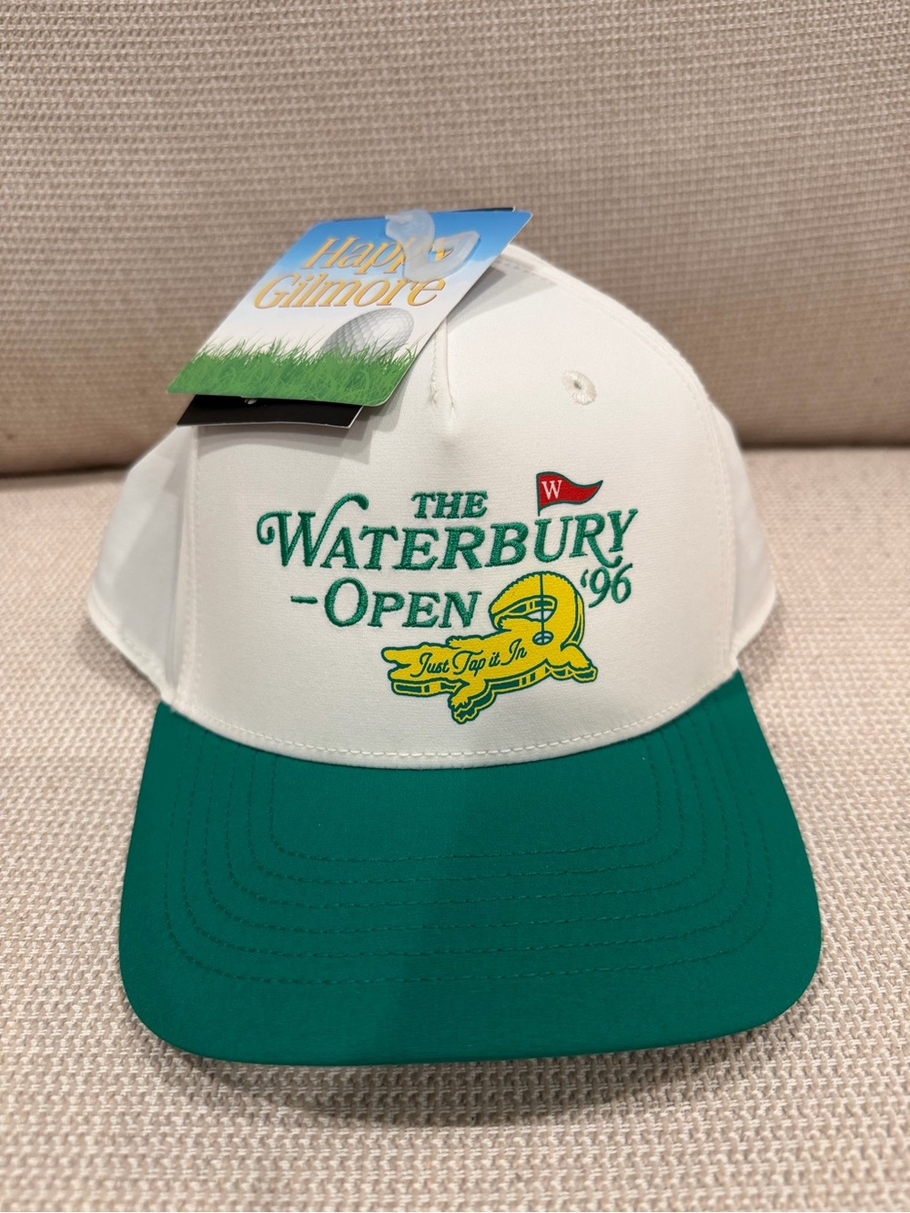Happy Gilmore The Waterbury Open '96 "Just Tap It In" Golf Snapback Hat White